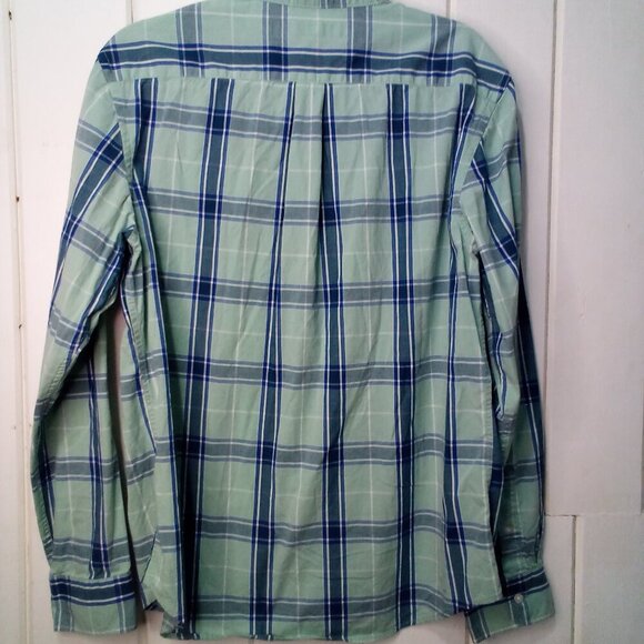 Old Navy Shirt Men L Everyday Shirt Slim Fit Long Sleeve Button Up Plaid - Picture 11 of 15